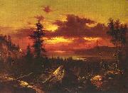 Albert Bierstadt View of the Parliament Buildings from the Grounds of Rideau Halls oil painting reproduction